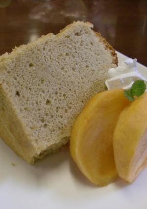 旬の柿＆レモンシフォン-レシピのメイン写真