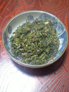 田舎の味です「おろぬき大根葉炒め」-レシピのメイン写真