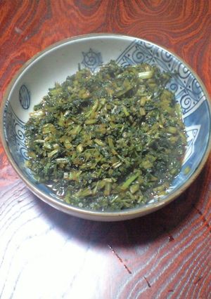 田舎の味です「おろぬき大根葉炒め」-レシピのメイン写真