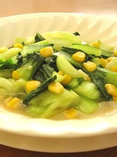 ∮とろりん♥青梗菜とコーンの中華炒め∮-レシピのメイン写真