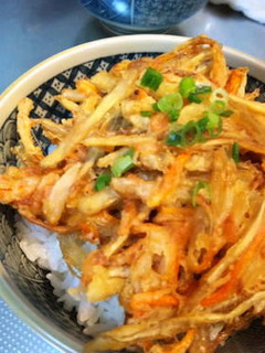 冷蔵庫整理★ お手軽 かきあげ丼-レシピのメイン写真