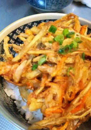 冷蔵庫整理★　お手軽 かきあげ丼-レシピのメイン写真