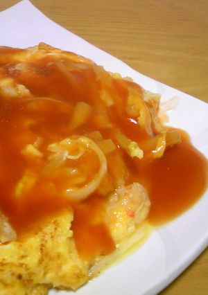 かに玉、レモン風味の甘酢あんかけ-レシピのメイン写真
