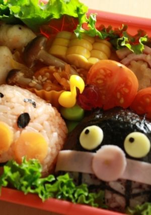 キャラ弁✿簡単アンパンマン＆バイキンマン-レシピのメイン写真