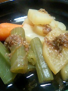 蒟蒻と大根とふきと人参の煮物-レシピのメイン写真