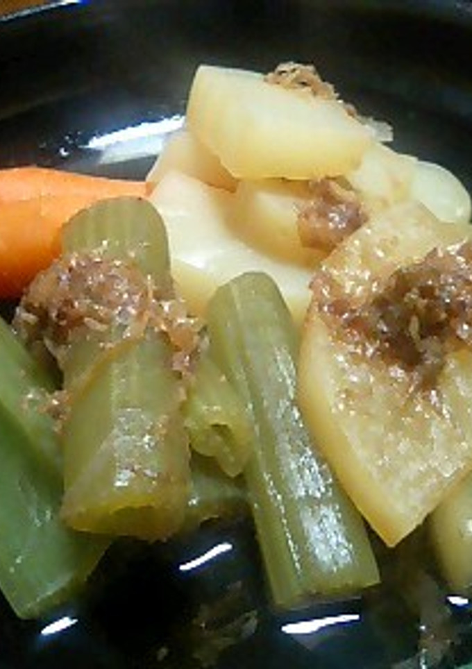 蒟蒻と大根とふきと人参の煮物-レシピのメイン写真