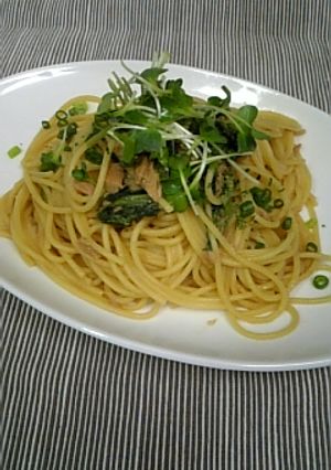 パスタ☆ツナと青菜の醤油バター-レシピのメイン写真