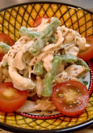 しっとり蒸し鶏のマスタードマヨサラダ-レシピのメイン写真