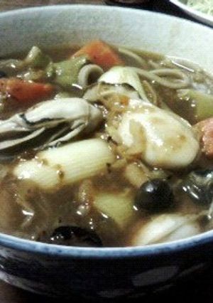 牡蠣カレー蕎麦-レシピのメイン写真