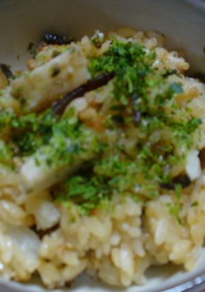 あぶり長芋と塩昆布の炊き込みご飯-レシピのメイン写真