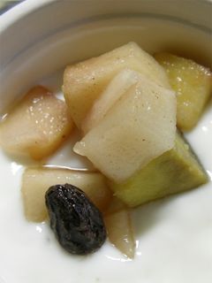 レンジでちょこっとだけ、薩摩芋とリンゴ煮-レシピのメイン写真