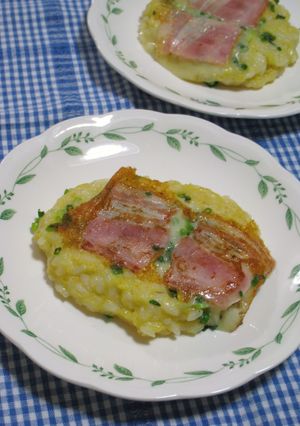 ご飯のお焼き～もちふわ食感です♡-レシピのメイン写真