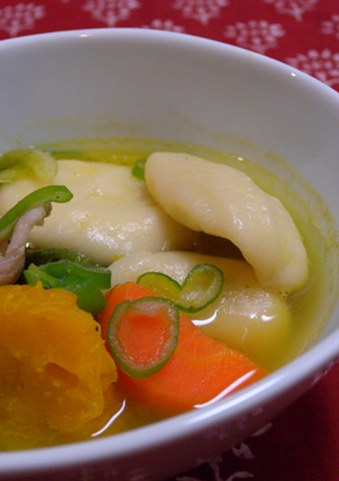 かぼちゃのだんご汁　～ほうとう風～-レシピのメイン写真
