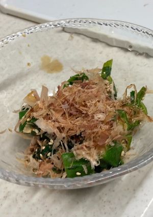 ほうれん草とオクラの鰹節おひたし-レシピのメイン写真