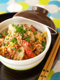 朝から元気!キムトマ炒め丼-レシピのメイン写真