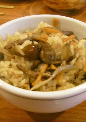 チャレンジ、なめたけの炊き込みご飯-レシピのメイン写真