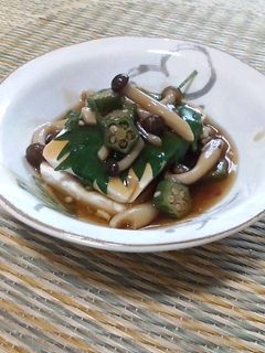 梅しそ豆腐のきのこ餡かけ-レシピのメイン写真