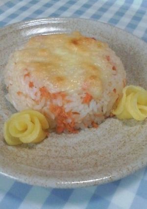 鮭マヨ＆チーズのケーキご飯-レシピのメイン写真