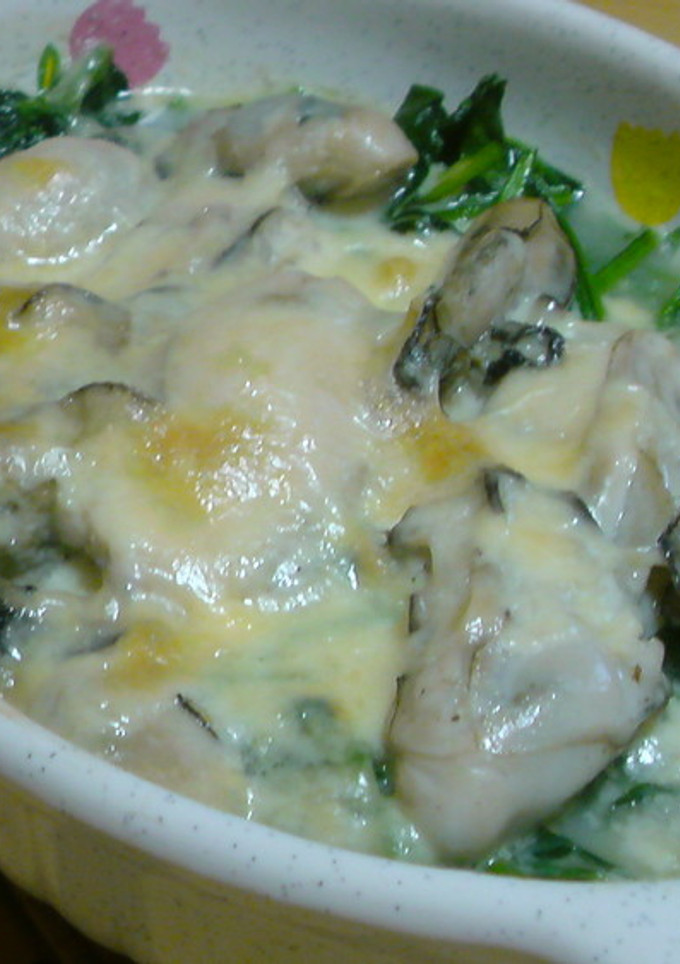カキとほうれん草のチーズ焼き-レシピのメイン写真
