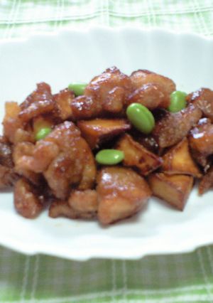 鶏肉とさつまいもの【甘辛煮】-レシピのメイン写真