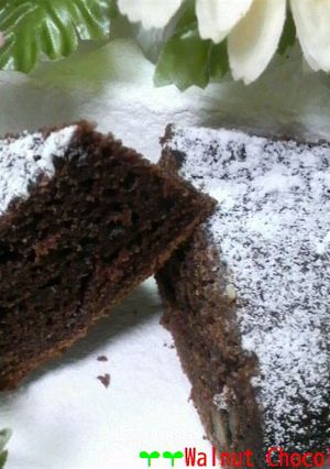 炊飯器でラム酒蒸し!チョコナッツケーキ!-レシピのメイン写真
