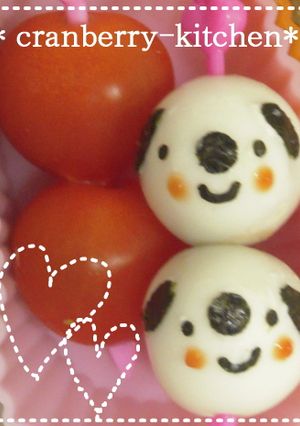 キャラ弁・うずらの卵(わんこスマイル2)-レシピのメイン写真