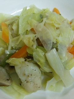 たらと野菜の酒蒸し-レシピのメイン写真