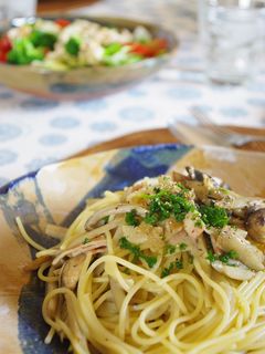 ごぼうときのこの秋パスタ-レシピのメイン写真