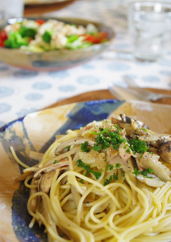 ごぼうときのこの秋パスタ-レシピのメイン写真