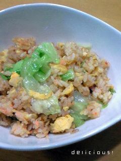 お手軽☆鮭フレークとレタスの炒飯-レシピのメイン写真