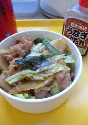 野菜炒めにうなぎのタレ-レシピのメイン写真