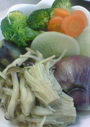 ヘルシー！お好みのタレの蒸し野菜-レシピのメイン写真