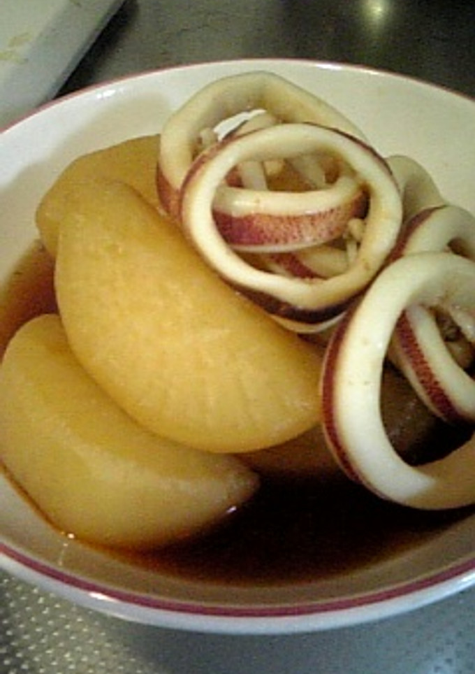 めんつゆで簡単！いかと大根の煮物-レシピのメイン写真