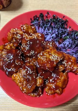揚げ焼きで作る♫韓国風ヤンニョムチキン-レシピのメイン写真