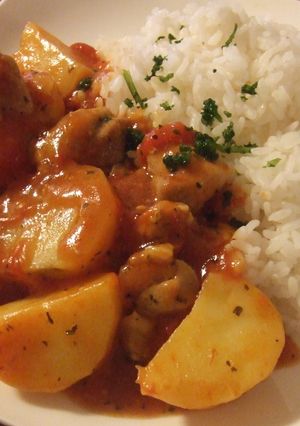 チキンとじゃがいものトマト煮込み♪-レシピのメイン写真