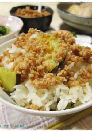 秋の味覚☆そぼろかけさつま芋ご飯-レシピのメイン写真