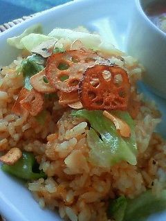 ランチに♪にんにくたっぷりレタス炒飯-レシピのメイン写真