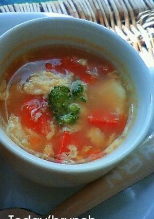 簡単☆トマトのふんわり卵スープ-レシピのメイン写真