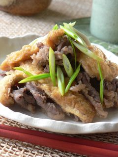 ご飯がほしくなる!牛肉と油揚げの甘辛炒め-レシピのメイン写真