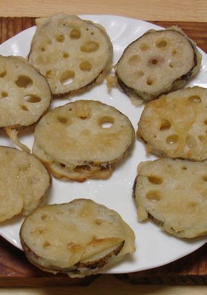ややホク版とねっとり版のれんこん天ぷら-レシピのメイン写真