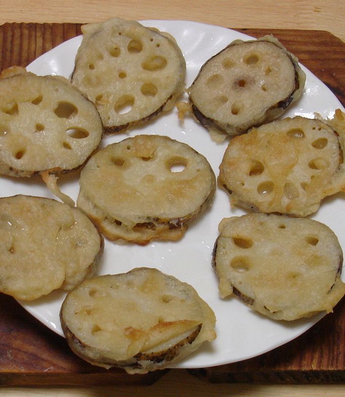 ややホク版とねっとり版のれんこん天ぷら by クックKN