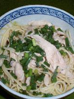 ささみとネギの和風パスタ-レシピのメイン写真