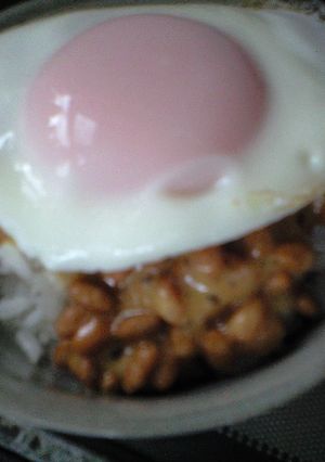 納豆ご飯の目玉焼きのっけ-レシピのメイン写真