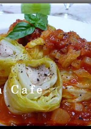 チキンのロールキャベツトマト-レシピのメイン写真