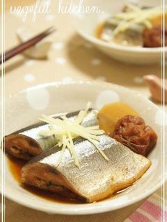 骨まで柔らか圧力鍋で秋刀魚のさっぱり梅煮-レシピのメイン写真
