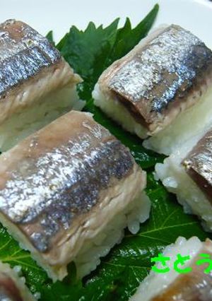 一口でサイズ秋刀魚のあぶり棒寿司-レシピのメイン写真