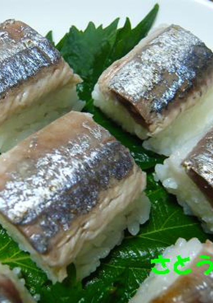 一口でサイズ秋刀魚のあぶり棒寿司-レシピのメイン写真