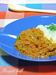 パプリカと挽肉のトマト風味カレー-レシピのメイン写真