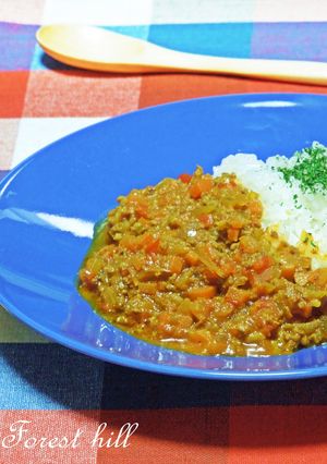 パプリカと挽肉のトマト風味カレー-レシピのメイン写真