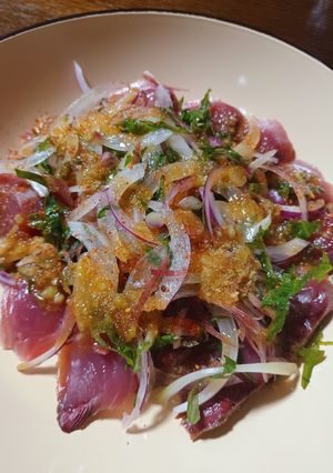玉ねぎドレッシングで簡単カツオのカルパッチョ-レシピのメイン写真